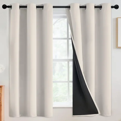 Miniatura 100 de SimpleHome - Cortinas opacas 100% para recámara, cortinas de ventana con ojales beige, con aislamiento térmico, cortinas de oscurecimiento