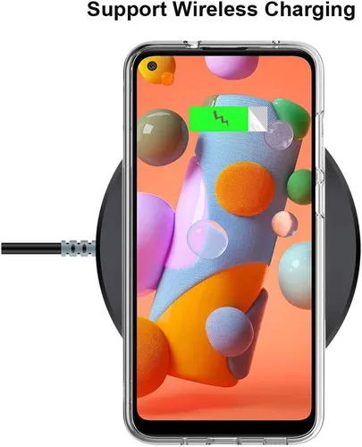 Miniatura 8 de Unov Funda diseñada para Galaxy A11, funda transparente para teléfono con [patrón antideslizante en relieve], protección delgada a prueba de golpes