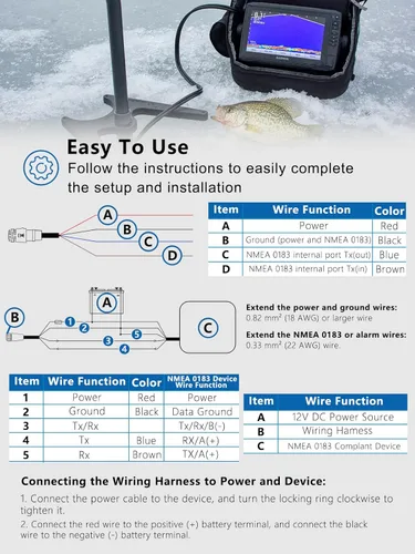 Miniatura 6 de 010-12445-00 Cable de alimentación/datos roscado de 4 pines para Garmin echoMAP Chirp, ECHOMAP Plus UHD, GPSMAP, Panoptix