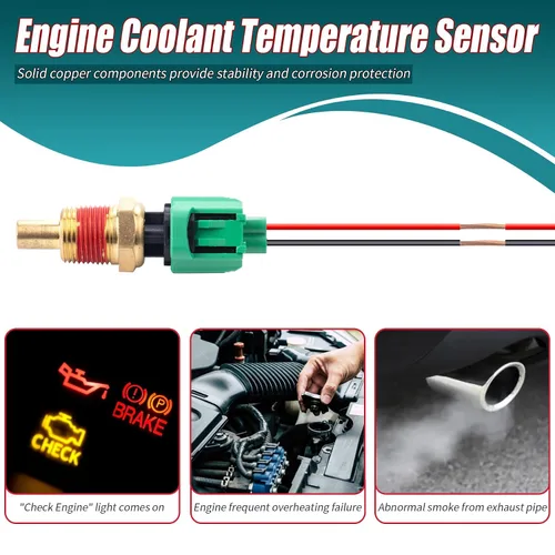 Miniatura 5 de Sensor de temperatura del refrigerante del motor 5S1500 56027873 con cableado del conector