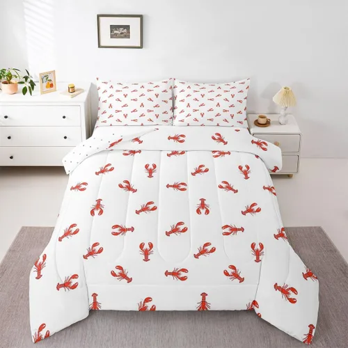 Miniatura 14 de Erosebridal Juego de edredón de tiburón, tamaño individual, juego de ropa de cama de vida oceánica para niños y niñas, color verde azulado