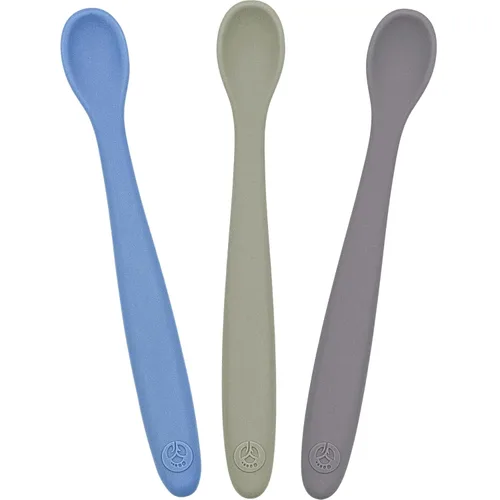 WeeSprout Cucharas de silicona para bebé, utensilios de alimentación infantil de primera etapa con punta suave, utensilios de cocina flexibles para