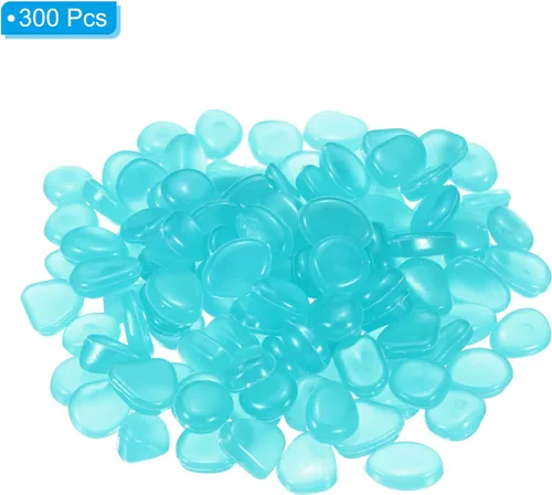 Miniatura 3 de MECCANIXITY 300 piedras brillantes de 8 a 0.433 in brillantes para decoración en la oscuridad, piedras luminosas, decoración de bricolaje azul