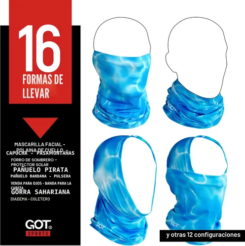 Miniatura 3 de GOT Sports UPF 50+ Bufanda de Pesca para Cuello - Máscara Facial UV de Protección Solar para Hombres y Mujeres - Cubierta Facial Camo SPF Gator