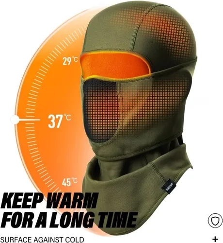 Miniatura 7 de Pasamontañas de esquí, máscara facial cálida para clima frío, invierno, esquí, snowboard, motociclismo, pesca en hielo, hombres