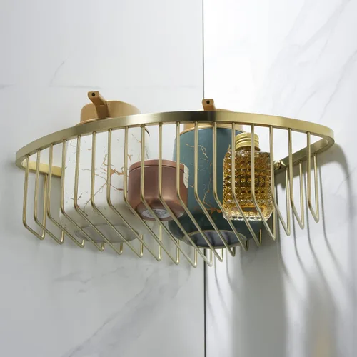 Miniatura 9 de Organizador esquinero para ducha, SUS304 de acero inoxidable resistente a la oxidación, estante de almacenamiento montado en la pared para baño