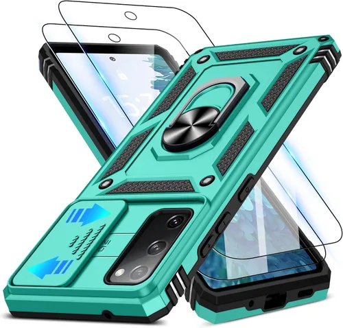 Miniatura 59 de ATUMP Funda para OnePlus Nord N200 5G con protector de pantalla HD con cubierta para cámara deslizante, soporte de anillo de rotación de 360°