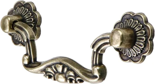 Miniatura 6 de Mcredy Manija de gabinete, 15 tiradores de cajón de bronce retor de aleación de zinc para cajones de armario de cocina, distancia de orificio