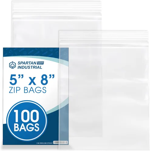 Miniatura 14 de Spartan Industrial - Bolsas pequeñas con cremallera de 4 x 4 pulgadas (100 unidades) - Bolsas de polietileno transparentes con cierre cuadrado