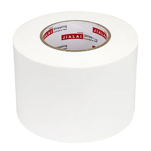 JIALAI HOME Cinta adhesiva blanca de 4 pulgadas, grado industrial 4 pulgadas x 55 yardas (164 pies), 9 mil de alta resistencia, impermeable, fuerte,