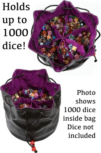 Miniatura 6 de Forged Dice Co. Pouch of The Endless Hoard Bolsa de Dados - Contiene Más de 1,000 Dados Poliédricos - Bolsa de Almacenamiento de Dados con 7