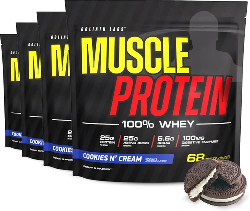 Miniatura 20 de COLOSSAL LABS Muscle Protein - Polvo de suero de leche [5 libras/paquete de 1] – Filtrado en frío, 0.88 oz de proteína pura, 0.18 oz de BCAA