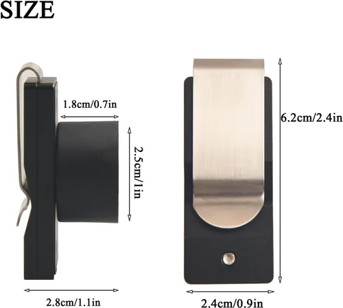 Miniatura 2 de LAKE OF FIRE Soporte para Tiza de Billar, Soporte para Tiza de Taco de Billar con Clip Magnético para Cinturón, Accesorios para Billar y Snooker