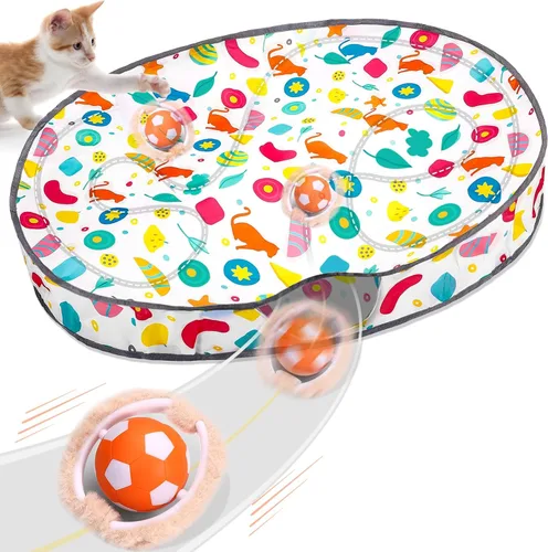 VIWIK Juguetes interactivos para gatos de interior, juego de caza de ratones para esconderse, juguete de pelota para gatos, juguetes de gatitos