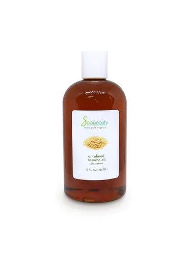Miniatura 2 de Aceite de sésamo portador de virgenes sin refinar tostado prensado en frío de 4 onzas a 1 libra (48 onzas (3 x 16 onzas)