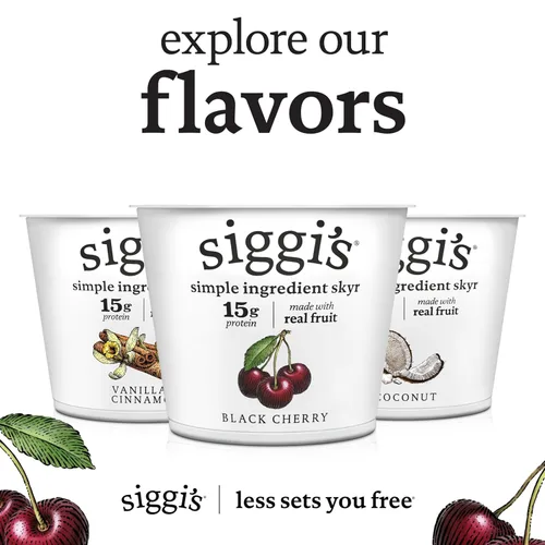 Miniatura 8 de siggi's® 2% Yogur Islandés Colado Bajo en Grasa, Sabor a Cereza Negra, 5.3 oz., Taza de Porción Individual