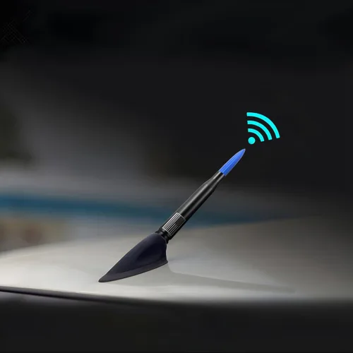 Miniatura 5 de BESULEN Antena de automóvil con bandera estadounidense, antena corta de radio AM/FM de 5.5 pulgadas con adaptador de 9 tornillos y 2 anillos