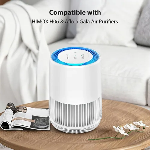 Miniatura 2 de Paquete de 2 filtros de repuesto True HEPA para purificadores de aire HIMOX H06 y Afloia Gala, filtración de 3 etapas con carbón activado