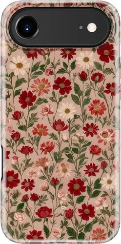 Miniatura 84 de Funda para iPhone 12 Mini, compatible con carga inalámbrica, protección de doble capa con elegante diseño de flores silvestres, silicona suave +