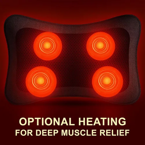 Miniatura 6 de Mo Cuishle Masajeador eléctrico Shiatsu de espalda con calor, potente amasamiento 3D para cuello, hombros, alivio del dolor de espalda baja, diseño