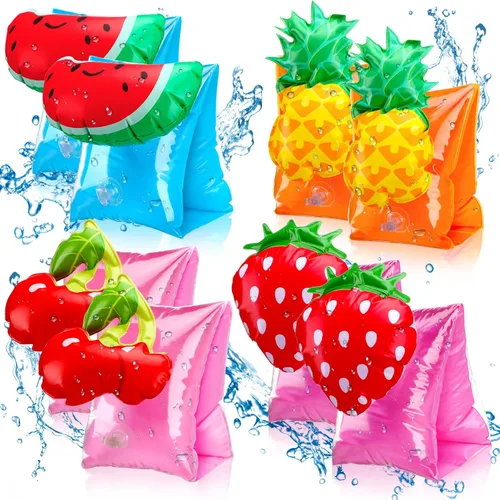 Miniatura 7 de Skylety 8 flotadores inflables de natación para niños, mangas flotantes, anillos flotantes para brazos de natación para niños y niñas