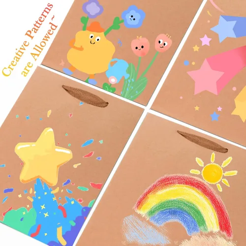 Miniatura 5 de 10 bolsas de regalo con papel de seda de 8 x 4 x 11 pulgadas. Kraft 8