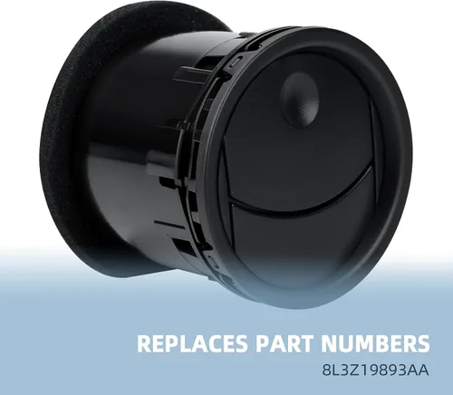 Miniatura 2 de 8L3Z19893AA - Conducto de ventilación de aire/HVAC, 4 unidades, color negro, compatible con Ford F150 2004-2008, LINCOLN MARK LT 2006-2008.