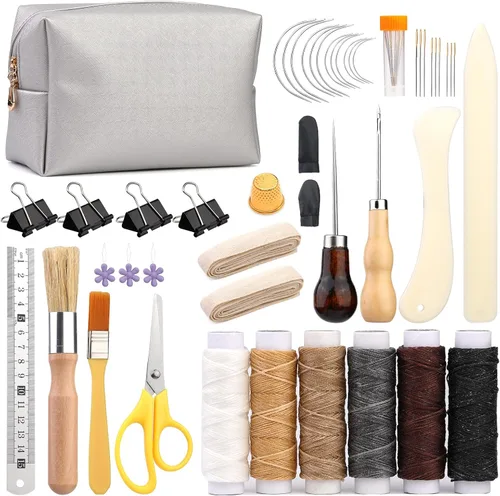 49 kits de encuadernación de libros para principiantes, herramientas de encuadernación de libros, suministros de encuadernación con cepillo de cinta