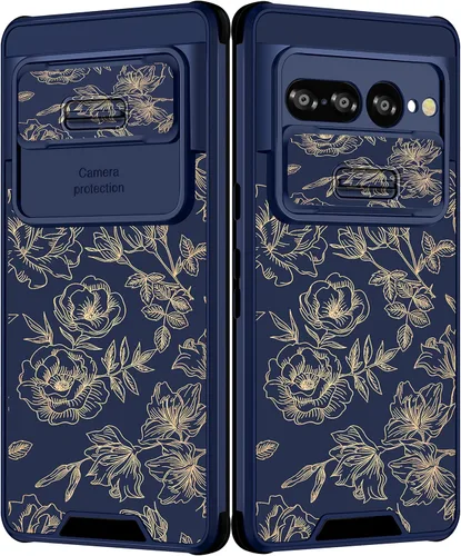 Miniatura 8 de Funda para Google Pixel 6A con diseño de corazón para niñas y mujeres, diseño único de moda negra con funda de cámara deslizante, fundas estéticas
