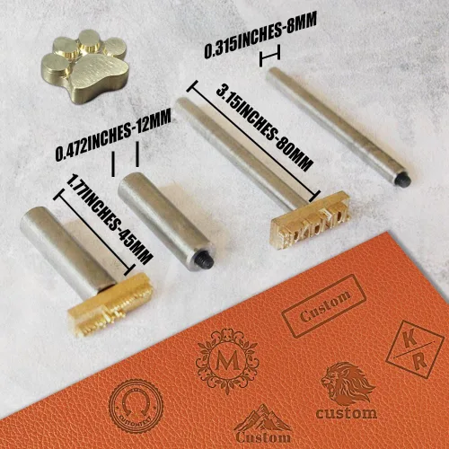 Miniatura 3 de Sello de cuero personalizado grabado en relieve con texto, imagen, logotipo, herramienta de manualidades, regalo para artesanos de cuero