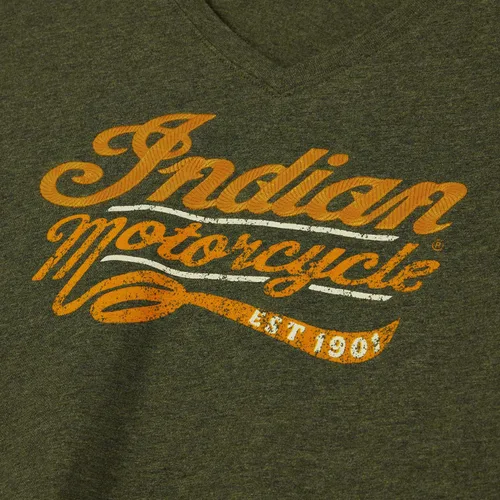 Miniatura 3 de Indian Motorcycle Camiseta de mujer con estampado bordado mixto, caqui