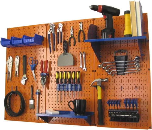 Miniatura 13 de Organizador de herramienta control de pared 30-wrk-400wb estándar panel perforado mesa de trabajo de metal, 30-WRK-400 BB Negro