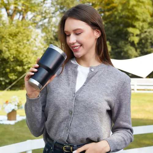 Miniatura 6 de Meway vaso para café de 30 onzas Negro