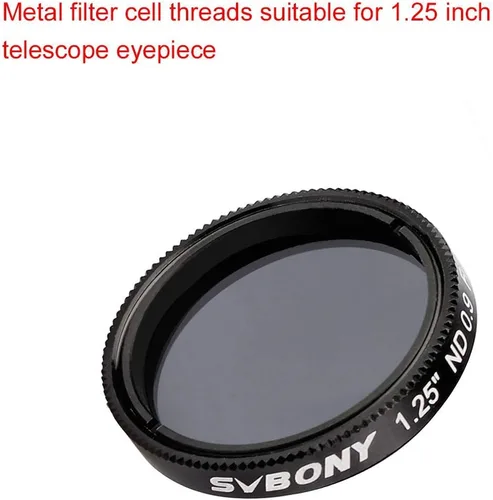 Miniatura 4 de SVBONY SV139 Filtro de telescopio Filtro de luna de 1.25 pulgadas 12.5 por ciento de transmisión de telescopio Filtro de telescopio ND8 Filtro