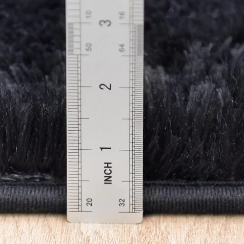 Miniatura 4 de Awaytail Alfombra Esponjosa Lavable 2x3 Pies, Pura Negra Alfombra para Silla de Escritorio Antideslizante, Alfombra Supersuave para Niños