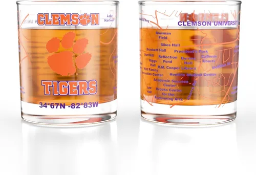 Miniatura 22 de Greenline Goods – Vasos de Whiskey de la Universidad Estatal de Michigan Spartans (Set de 2), 10 oz – Logo de Color Completo + Mapa del Campus