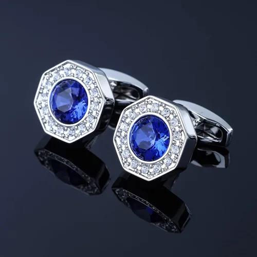 Miniatura 6 de Sogee Gemelos de cristal para hombre, azul, verde, rosa, morado, rojo, blanco, colorido, chapado en oro real, elegante, para boda, fiesta, regalo