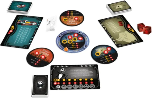 Miniatura 5 de Juego de cartas Nightmare Before Christmas – Juego táctico rápido con mazos de personajes únicos para victorias navideñas definitivas, divertido