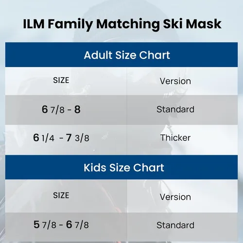 Miniatura 2 de ILM Motorcycle Balaclava Face Mask Adult Youth for Ski Model FM01