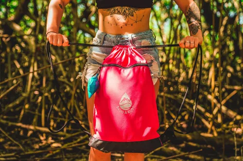 Miniatura 8 de Skog Å Kust GymSak - Bolsa de cincha con cordón 2 en 1 con bolsa seca impermeable extraíble