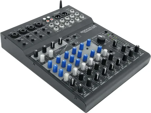 Miniatura 3 de Rockville ROCKMIX 10FX - Mezclador de 10 canales, interfaz de grabación USB, efectos digitales, ecualizador de 3 bandas, alimentación fantasma