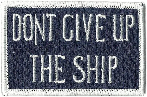 Miniatura 2 de Parche de bandera Dont Give Up The Ship - Negro