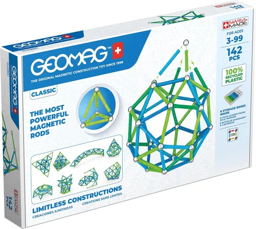 Miniatura 14 de Geomag Juguetes magnéticos clásicos para niños a partir de 8 años, 25 imanes educativos STEM para niños, bloques magnéticos hechos en Suiza