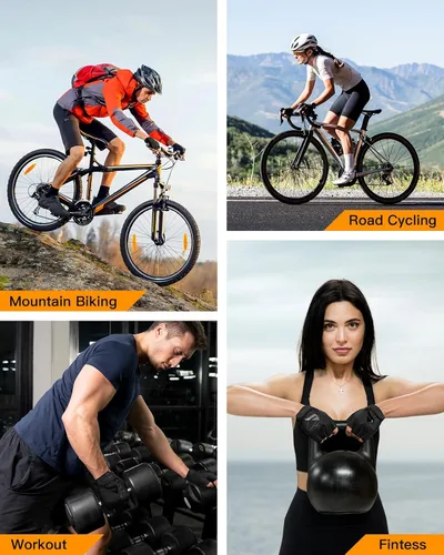 Miniatura 6 de ATERCEL Guantes de ciclismo para hombre, para ciclismo, entrenamiento, gimnasio, entrenamiento, levantamiento de pesas, al aire libre, motocross