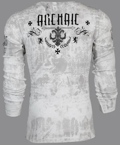 Miniatura 4 de Archaic by Affliction - Camisa térmica de manga larga para hombre, Blanco