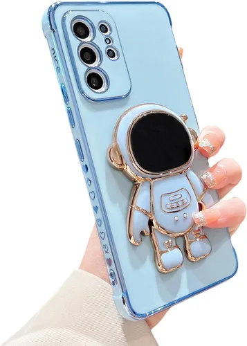 Miniatura 7 de phylla Funda de teléfono para Samsung Galaxy S22 Ultra de 6.8 pulgadas, funda de teléfono con soporte de astronauta chapado de lujo con bonito