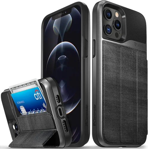 Miniatura 18 de VENA vCommute - Funda tipo cartera compatible con Apple iPhone 12 Pro Max (6.7 pulgadas) (protección contra caídas de grado militar), funda de cuero