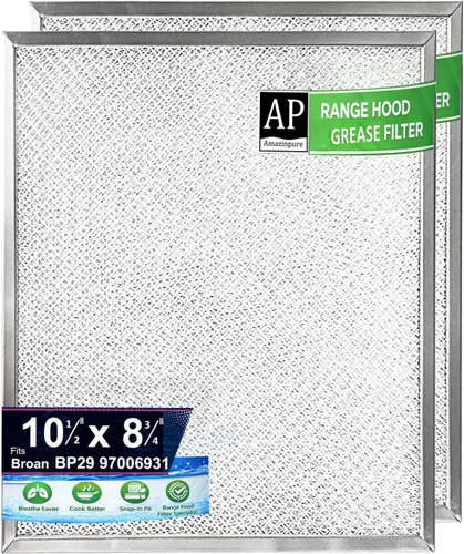Paquete de 2 filtros de grasa 97006931 BP29 NY NV compatibles con filtro de ventilador de campana Broan Nutone 1172137 5-3078 88150 99010121 C88150