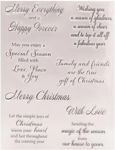 NZJ Sello transparente con texto en inglés «Merry Christmas May You Enjoy a Special Season», sello de goma transparente para álbumes de recortes,