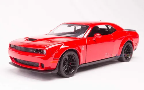 Miniatura 3 de Dodge Challenger SRT Hellcat Widebody Red 1/24 modelo fundido a presión 2018 por Motormax 79350